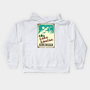 Lake Louise Alberta Canada Skiing Ski Banff National Park Kids Hoodie